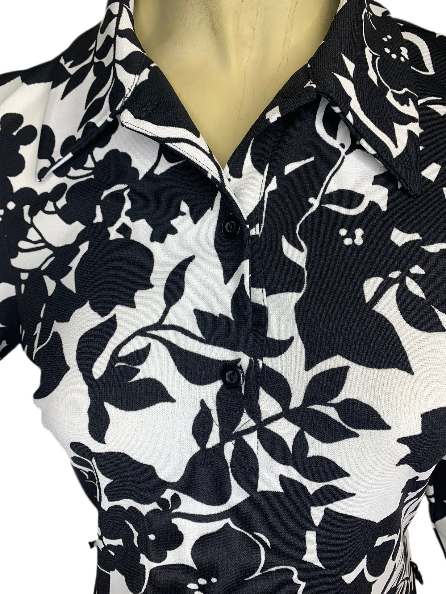 Black and White Tropical Dress
