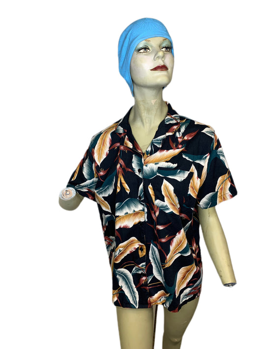 Black Hawaiian Summer Nights Shirt