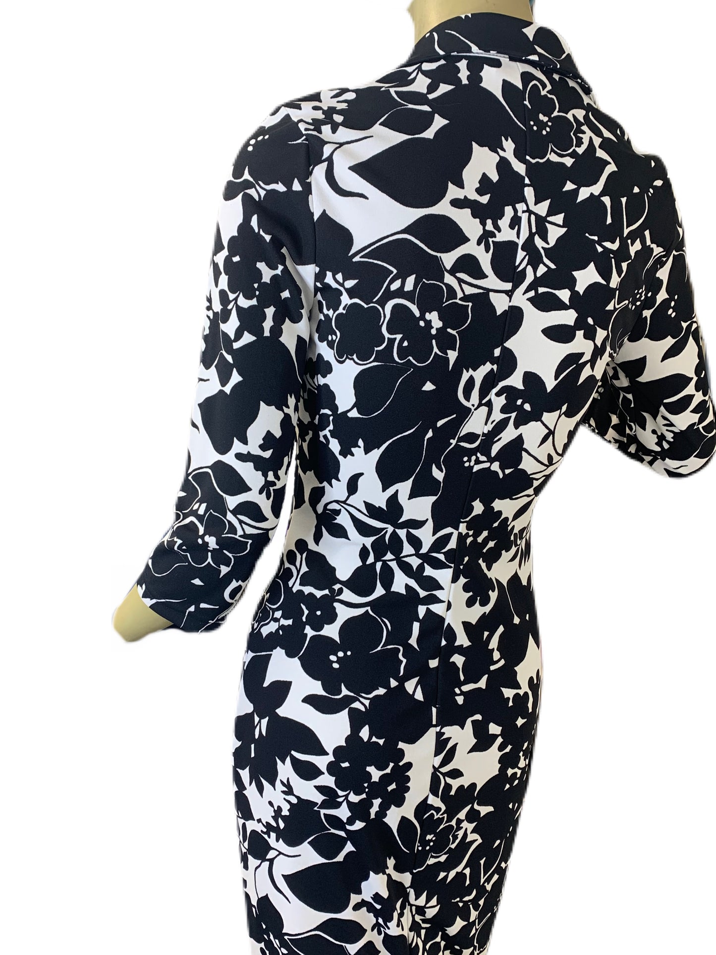 Black and White Tropical Dress