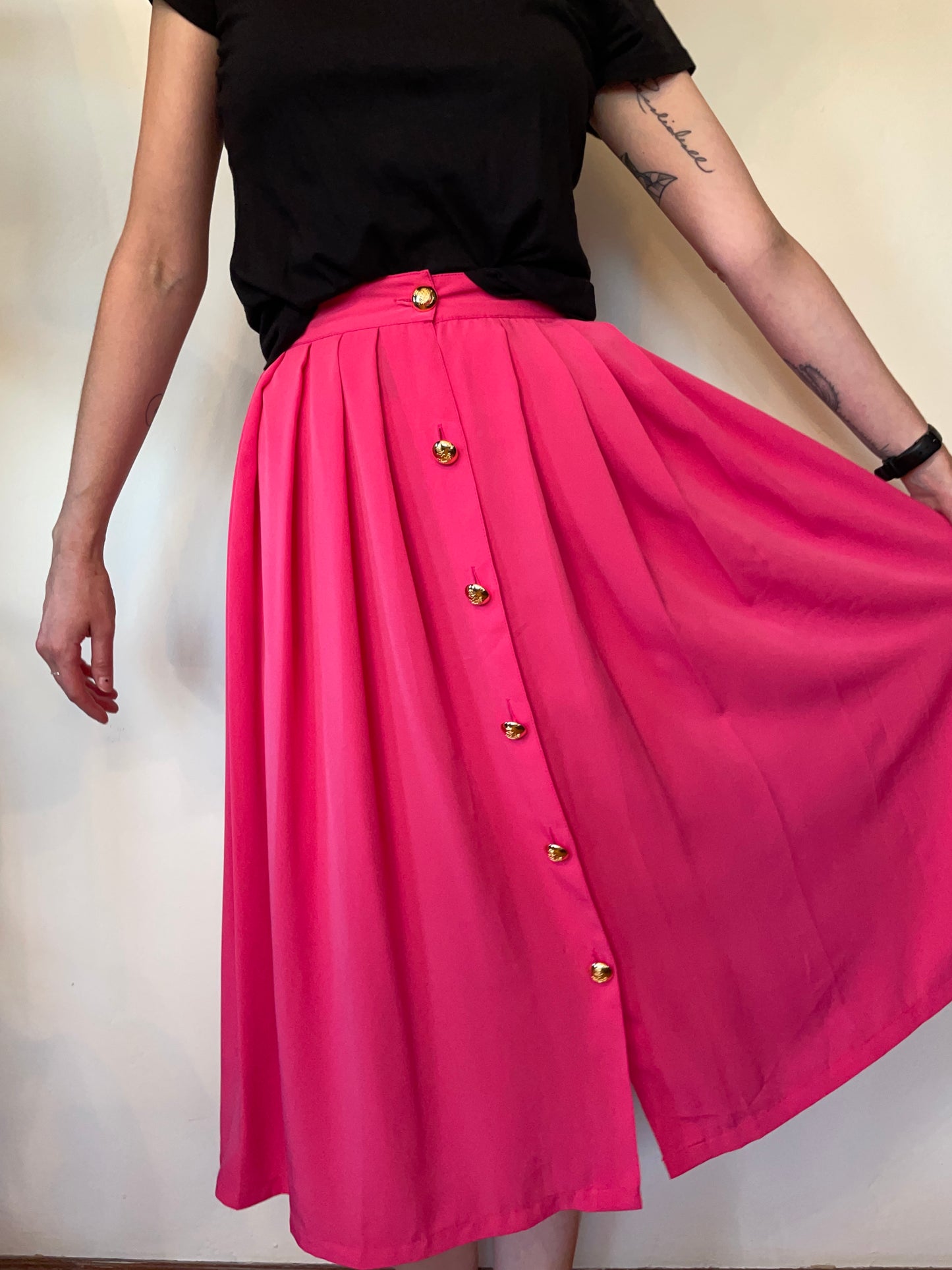Pink Polyester Skirt