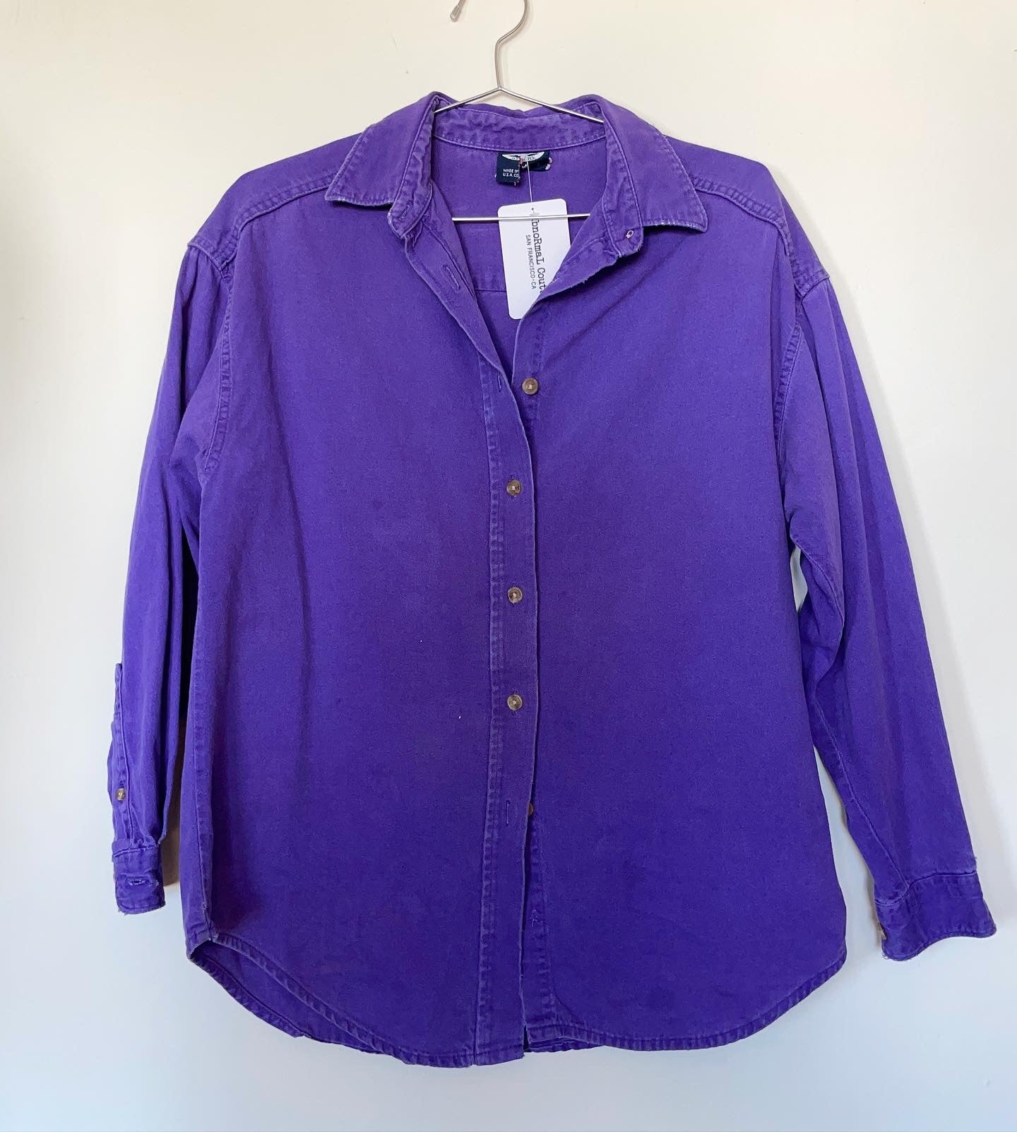 Thrashed Purple Denim Shirt