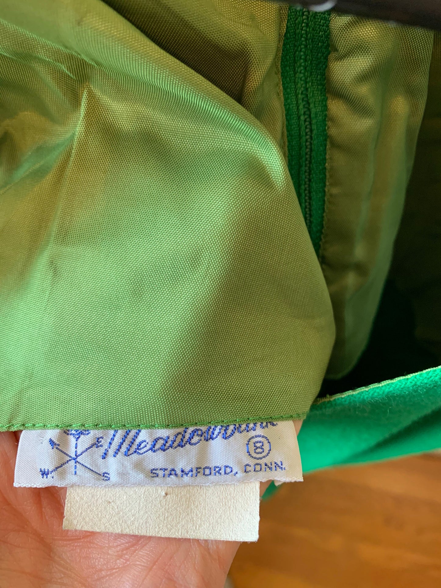 Vintage 1960's Emerald Dress