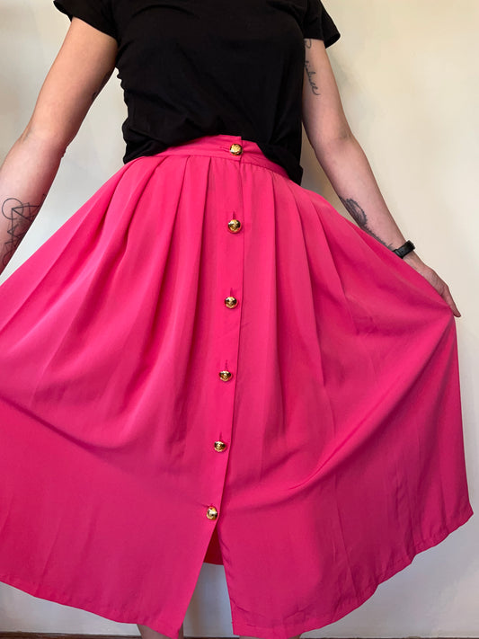 Pink Polyester Skirt