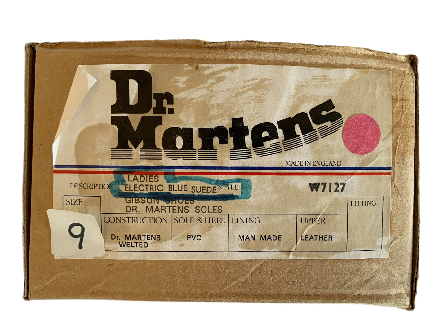 Vintage 80’s Suede Electric Blue Dr.Martens