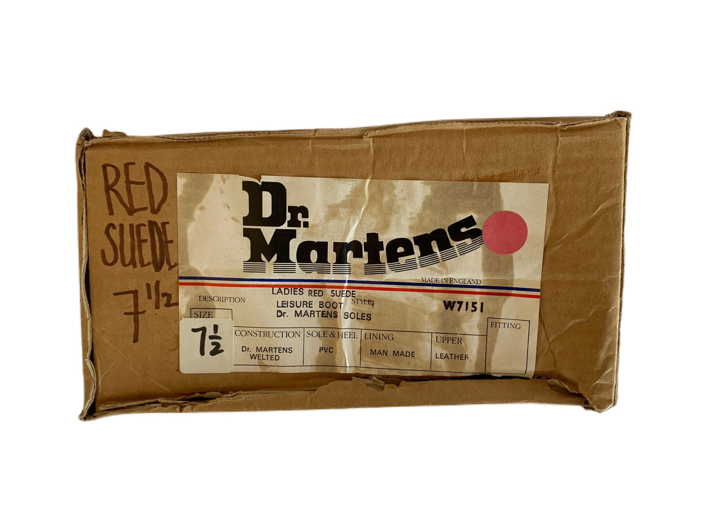 Vintage 80’s Suede England Red Dr. Martens